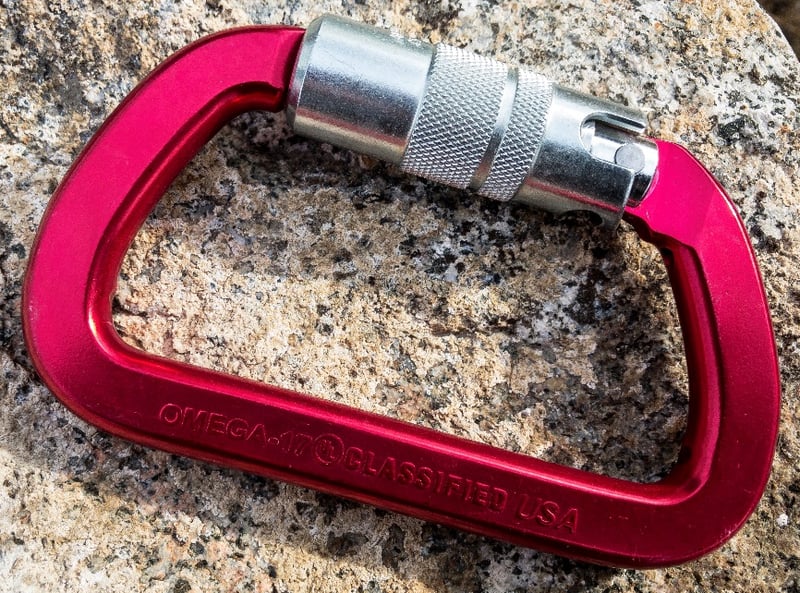 Front side of the recalled G-FIRST series carabiners